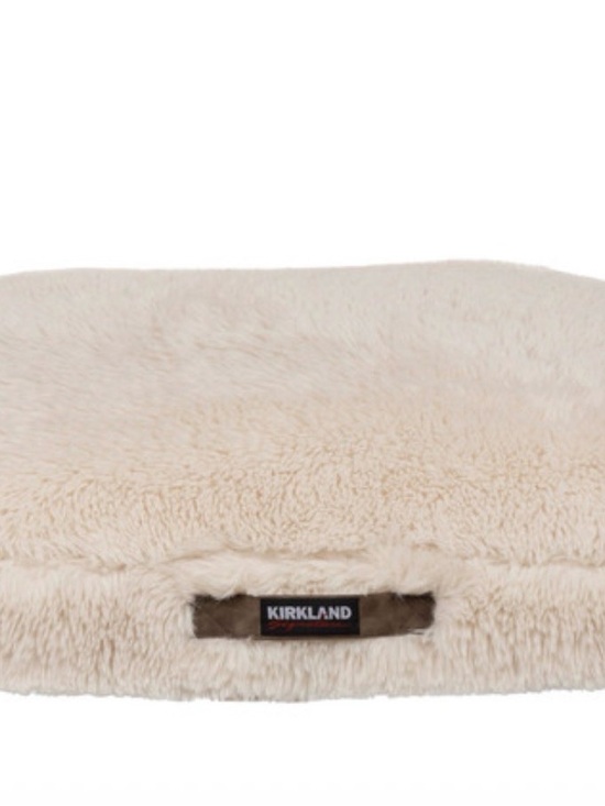 Kirkland Signature Other - Kirkland Signature Plush Pet Bed Pillow in Cream with Brown Trim